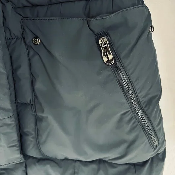 Post Card - Italian Luxury Puffer Deneb Coat - Navy Blue - Size 38